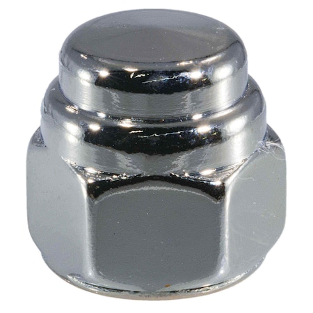 Midwest Fastener Flattened Head Cap Nut, 5/8"-18, Steel, Chrome Plated, 3 PK 30176
